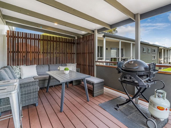 the outdoor deck at BIG4 Tasman Holiday Parks Warrnambool