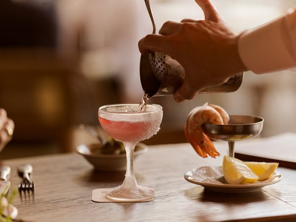 a glass of cocktail at Bar Miette, Brisbane