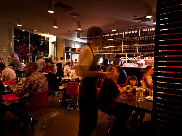the restaurant interior of Beccofino in Brisbane
