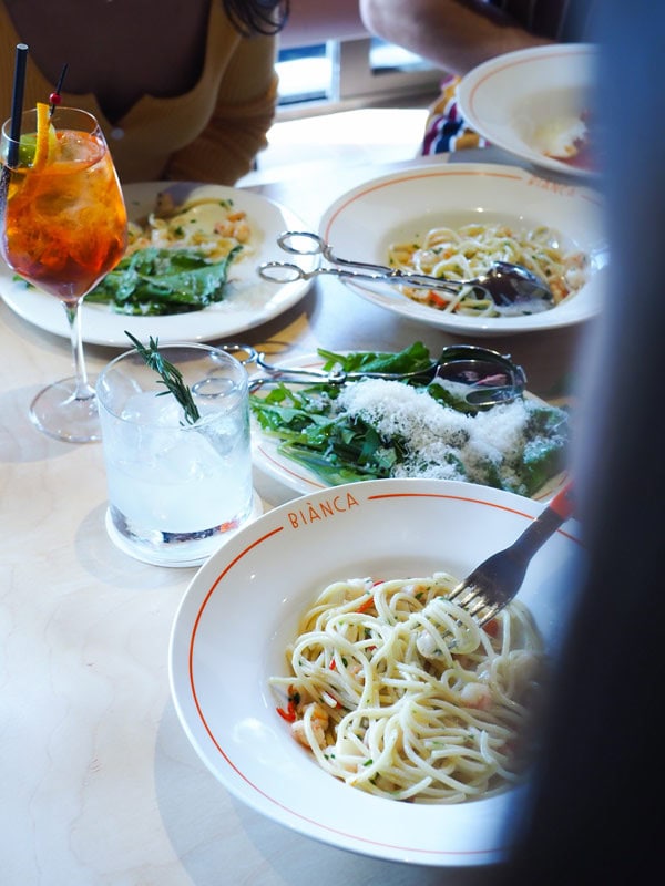 pasta dishes at Bianca restaurant in Brisbane
