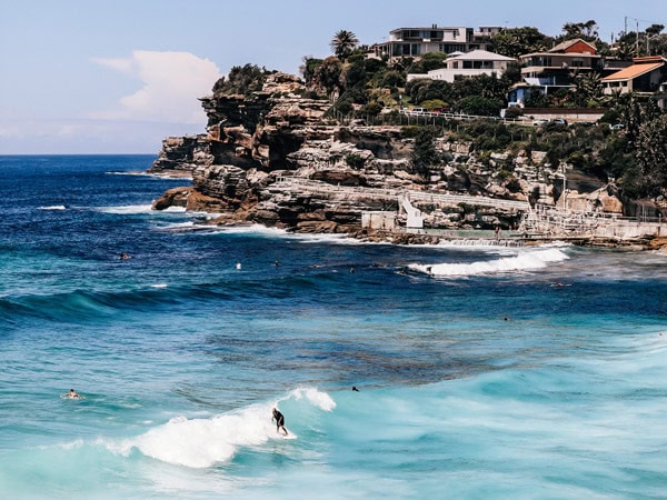 surfing in Bondi Beach