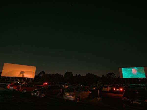 the open-air cinema at Coburg Drive-In, Melbourne, Vic