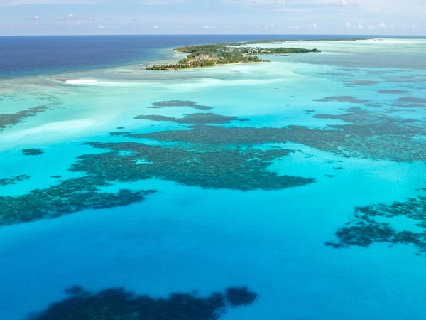 an aerial view of the Cocos Keeling Islands