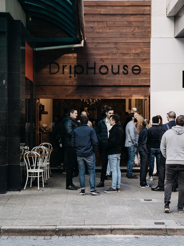people outside Drip House, Perth