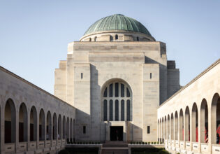 the front facade of Australian War Memorial, Canberra