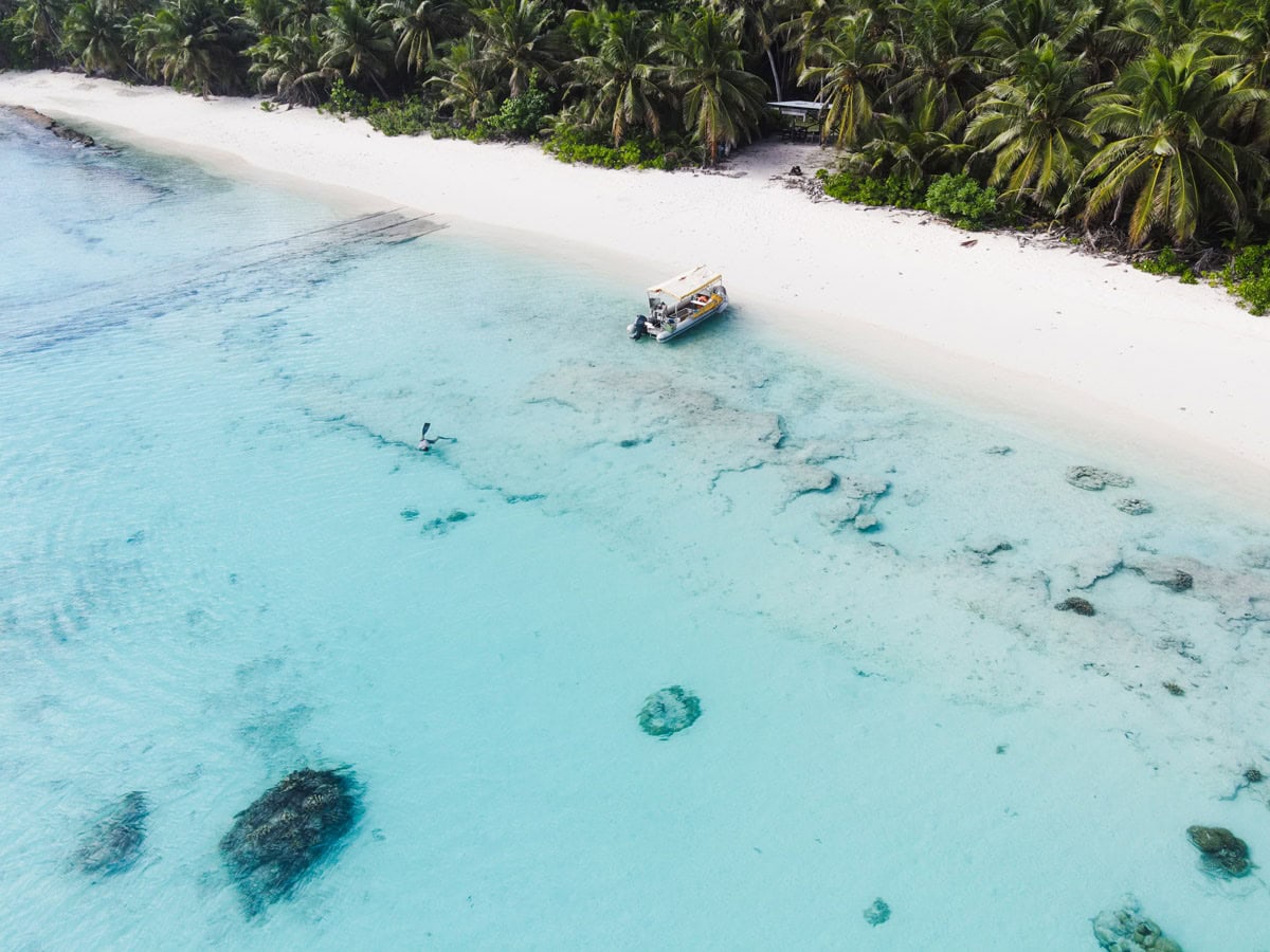 a boat tour on Cocos Keeling