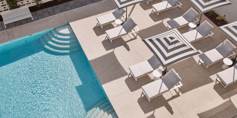 the pool at Hotel Alba, Adelaide