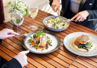 a spread of food on the table at Proudfoots by the River Warrnambool