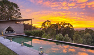 Spicers Sangoma Retreat at sunset in the Blue Mountains