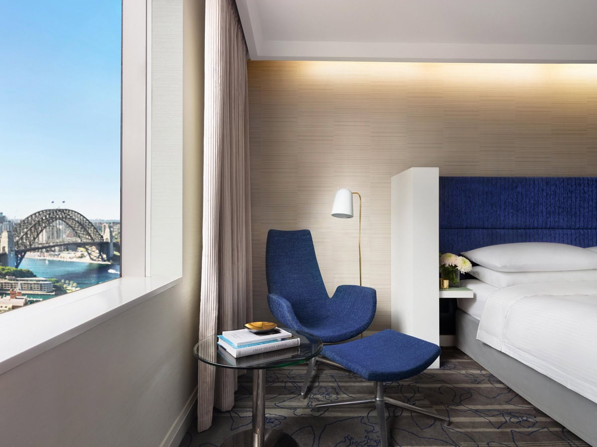 a suite with a bridge view at Sydney Harbour Marriott Hotel Circular Quay