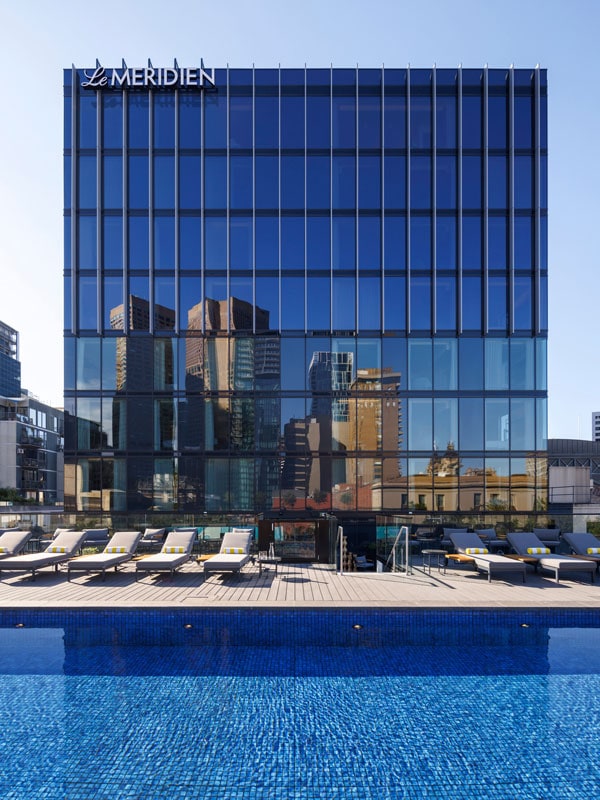 the Le Meridien's sky-high pool