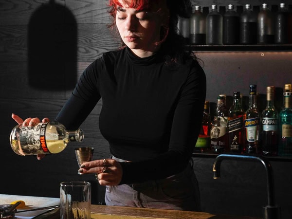 a bartender preparing drinks at Maker, Brisbane