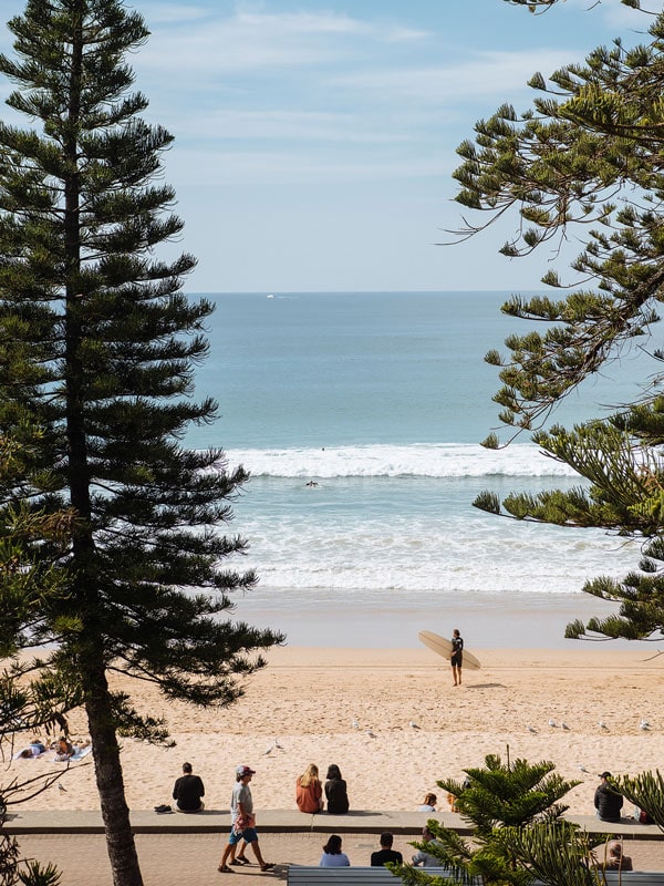 a surfer on Manly Beach, Sydney