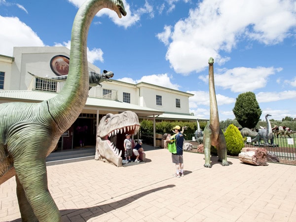 dino statues at National Dinosaur Museum, Canberra