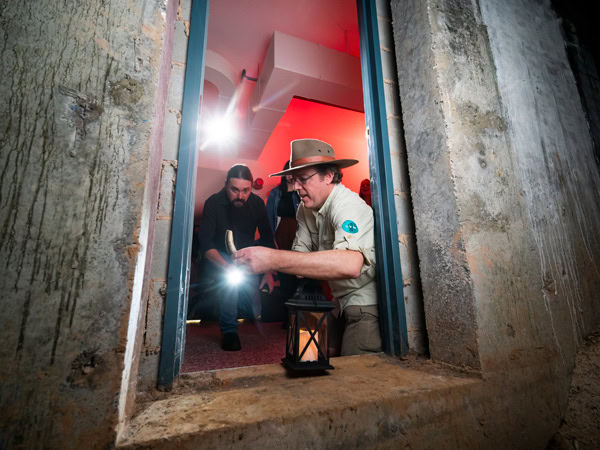 a group tour at the National Film and Sound Archive, Canberra