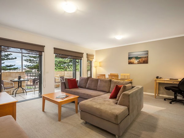 the living area at Quest Warrnambool