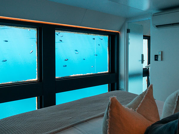 bedroom view at cruise whitsundays reefsuite