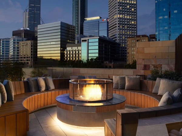 an open-air couch at Songbird Bar & Lounge, Perth