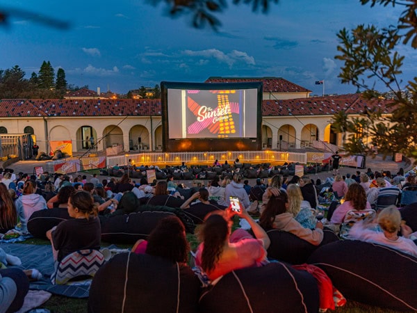 the outdoor cinema at Sunset Cinema