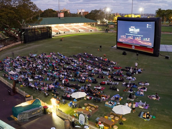 an aerial view of the Sunset Cinema