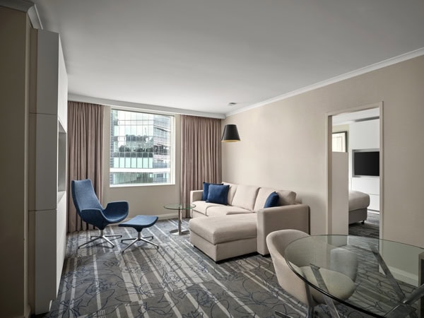 the living space interior of Sydney Harbour Marriott Hotel Circular Quay