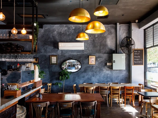 a look inside the cafe interior of West End Deli, Perth