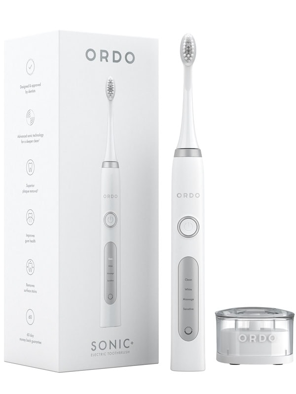 Ordo sonic toothbrush in white.