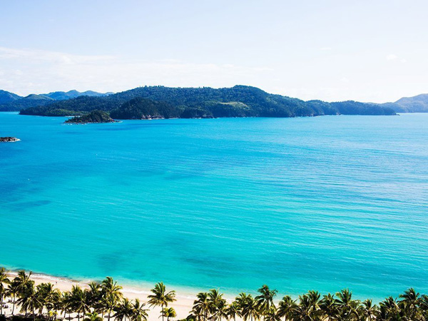 Catseye Beach as seen from above, Hamilton Island