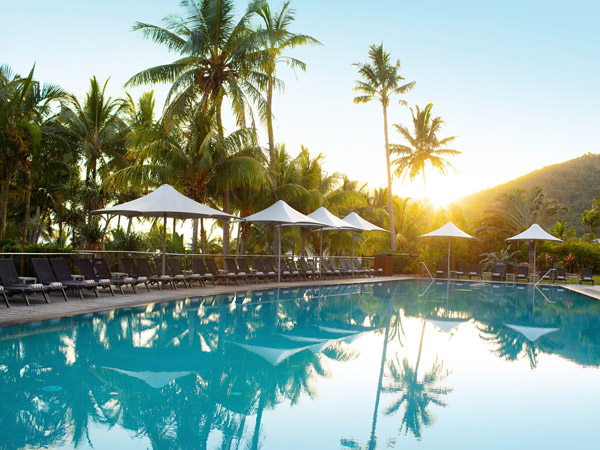 an outdoor pool at Reef View Hotel