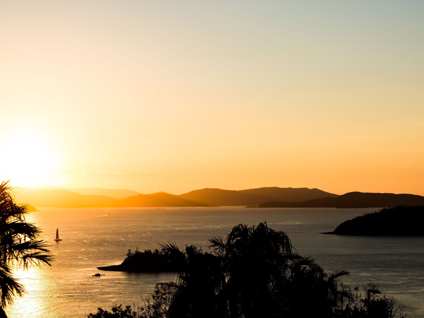 sunset views from One Tree Hill, Hamilton Island
