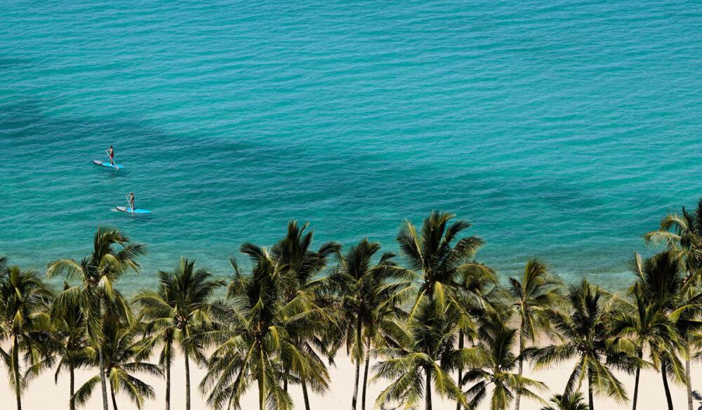 view of Catseye Beach from The Sundays, Hamilton Island