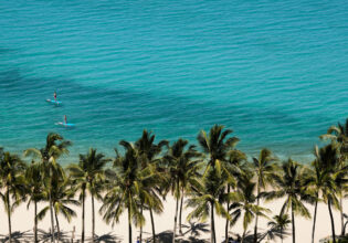 view of Catseye Beach from The Sundays, Hamilton Island