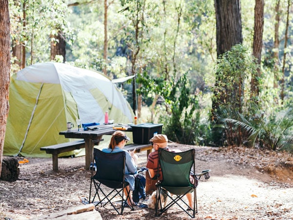 campers at Lane Poole Reserve, Dwellingup