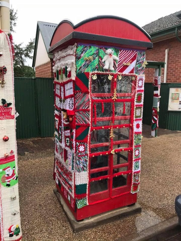 a Christmas decoration on the streets of Chiltern, Vic