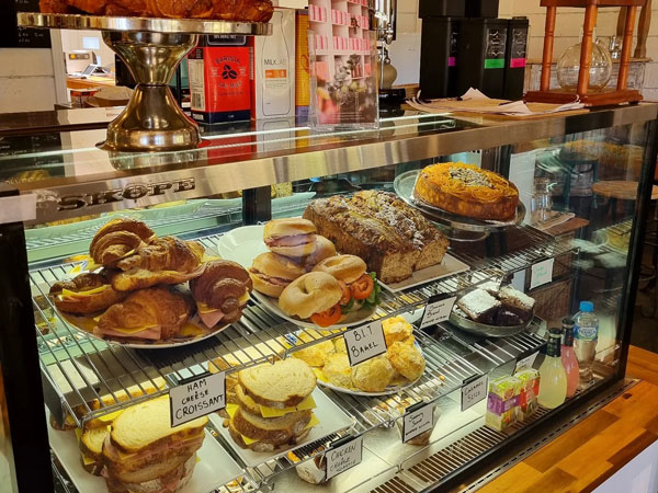 pastries on display at Commonage Coffee Co, Dunsborough