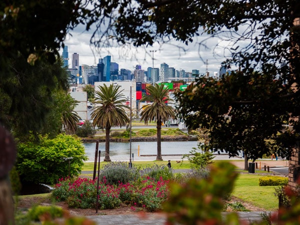 a garden surrounding FCAC, Melbourne