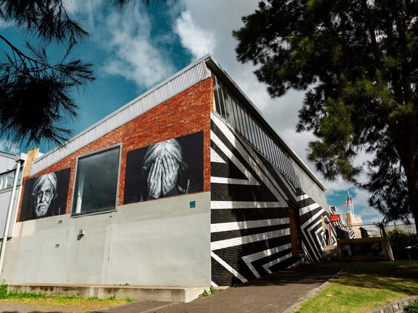 a mural painted on the outside walls of FCAC, Melbourne