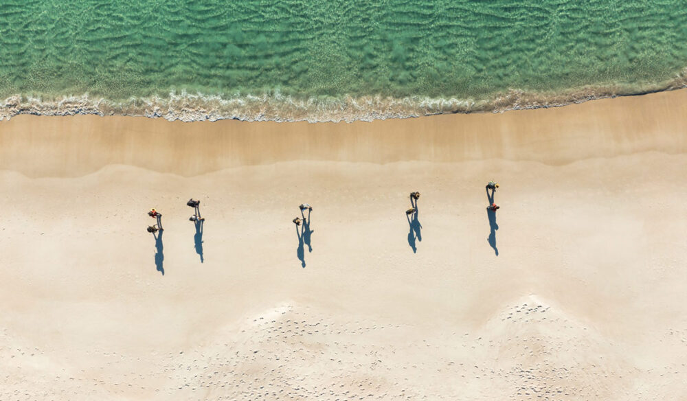 an aerial view of the Freycinet Experience Walk