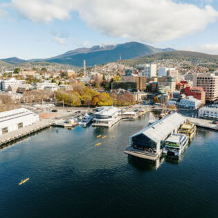 Hobart Harbour from above