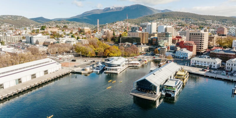 Hobart Harbour from above