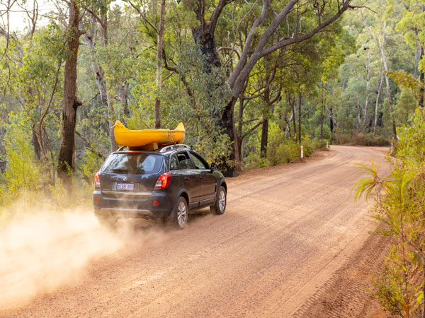 a car driving in Dwellingup