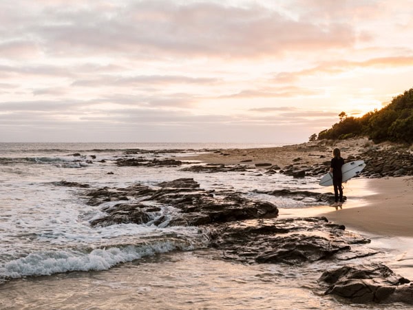 a surfer at the Kennett River