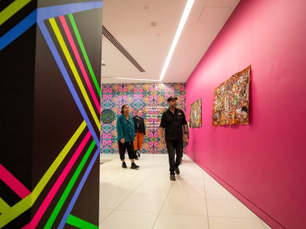 visitors exploring inside Koorie Heritage Trust, Melbourne