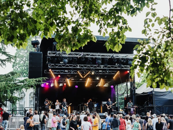 a crowd of people watching a live performance in Launceston