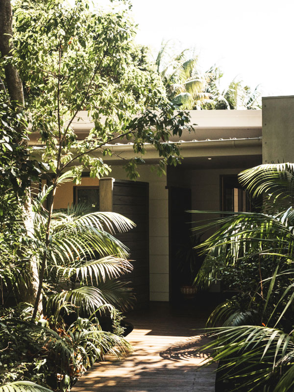 the Bowker Beach House within a forest, Lord Howe Island accommodation