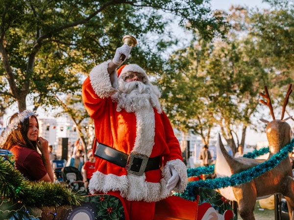 a huge Santa statue in Mandurah