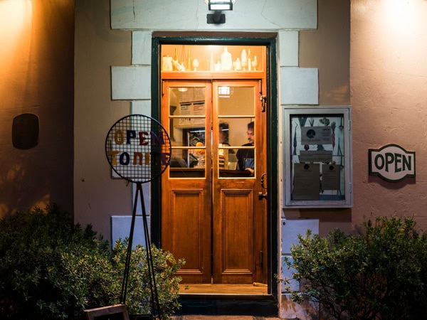 the entrance to Merrijig Inn, Port Fairy