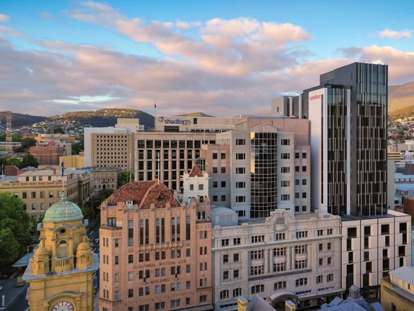 the aerial view of Mövenpick Hotel Hobart