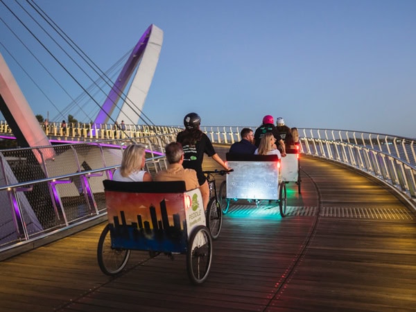 exploring the city on a rickshaw with Peddle Perth