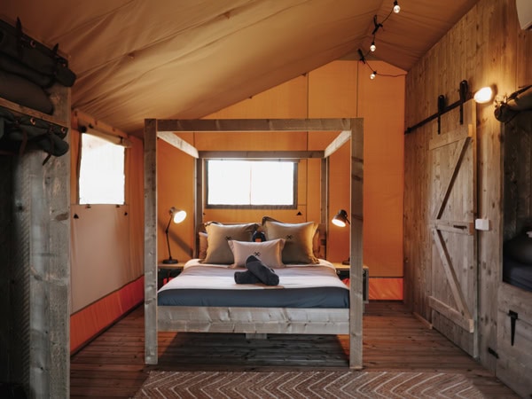 the safari tent at Port Fairy Holiday Park